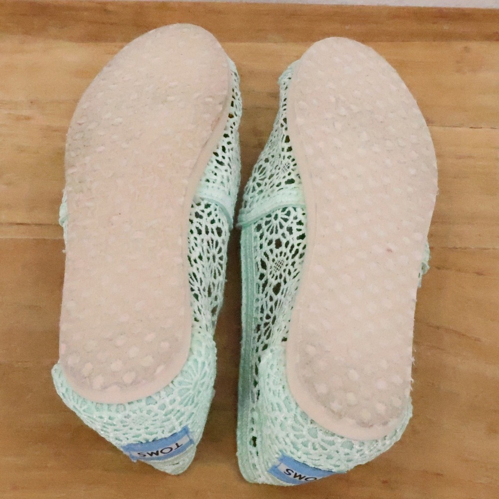 Toms Mint Crochet Slip-On Espadrilles - Picture 6 of 7